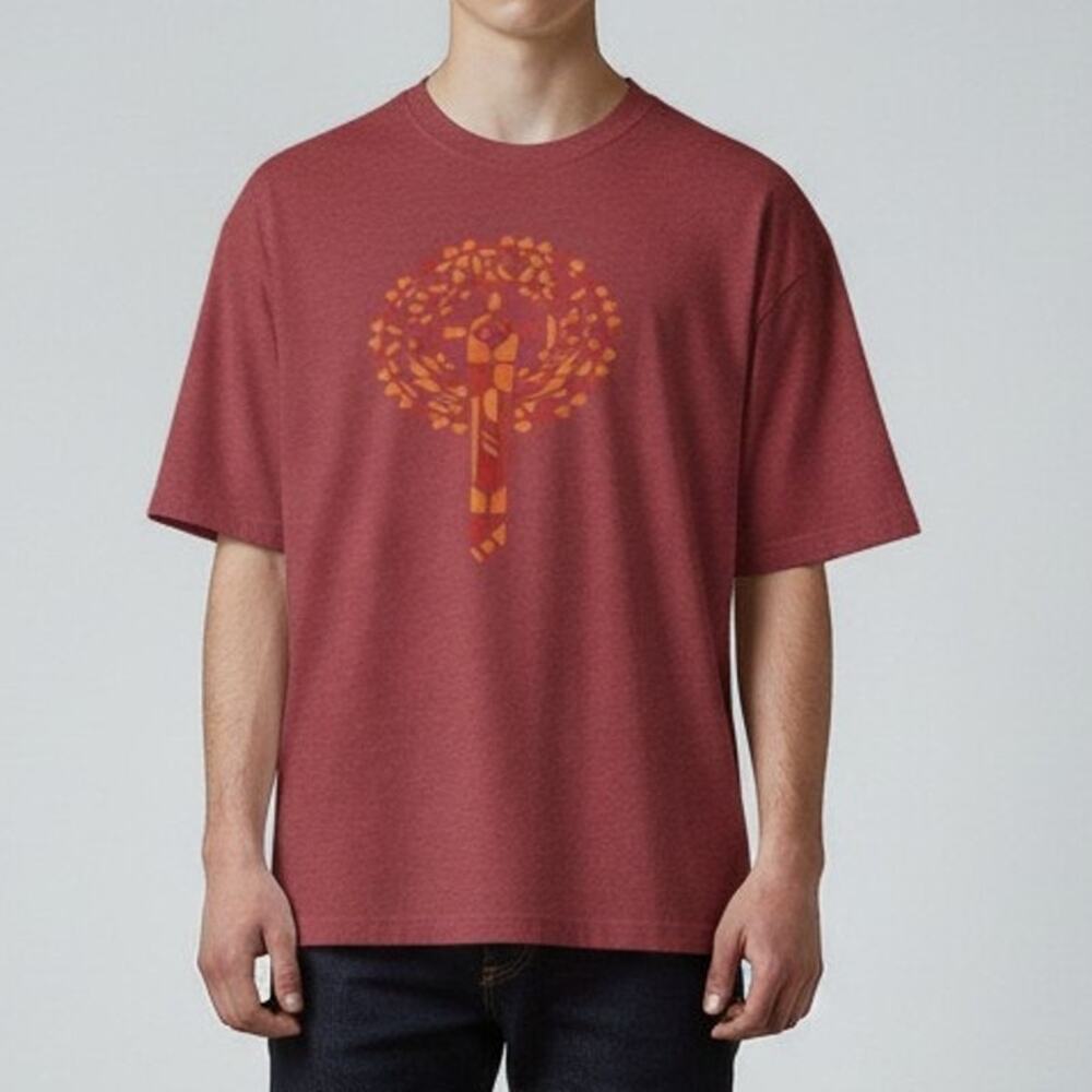 Next Level Appareal Twin Six Graphic Cycling T Shirt XXL Burgundy Bike Wheel MTB